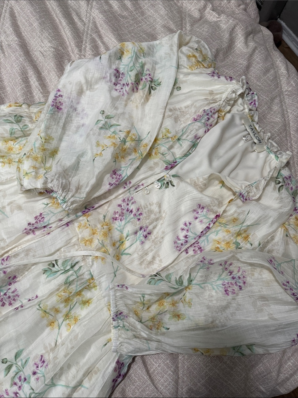 Taylor Floral Tiered A-Line Dress - Picture 7 of 7